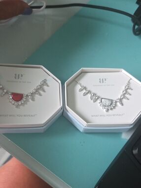 2 Bomb Party Necklaces. Howlite and Red Coral.